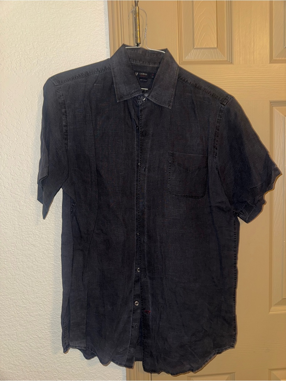 Daniel Cremieux Men's Short Sleeve Button-Down Shirt — Black